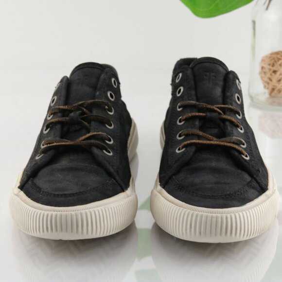 Frye Mens Miller Sneaker Size 9.5 Black Nubuck Casual Lace Up Shoe Low Top - Picture 3 of 12